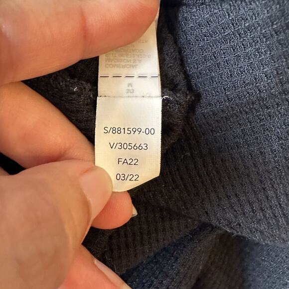 ATHLETA‎ Wind Down Sleep V Neck Romper Size M Black Waffle Knit Lounge Cozycore - Picture 10 of 11